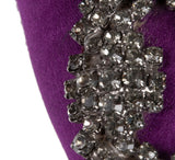 Blahnik Purple Satin Hangisi Flat Shoes