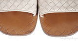Bottega Veneta Off-white Leather Intrecciato Flat Slides