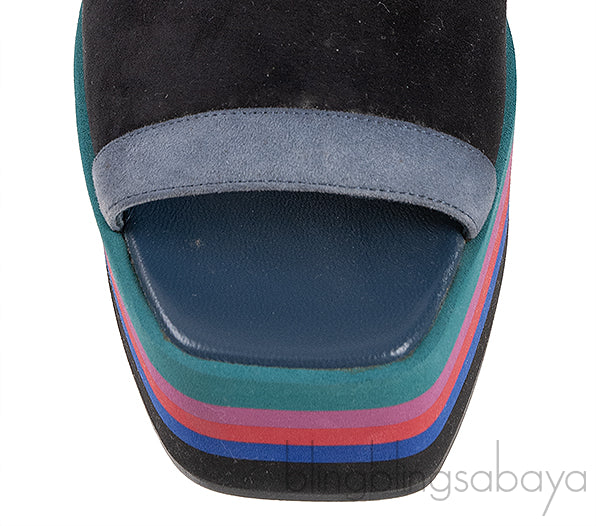 Hermes Black Suede Edgy 65 Sandals