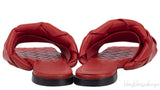 Bottega Veneta Intrecciato Lido Flat Sandals Red