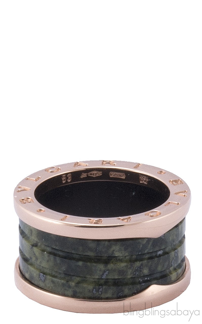 B.Zero1 Rose Gold Marble Ring
