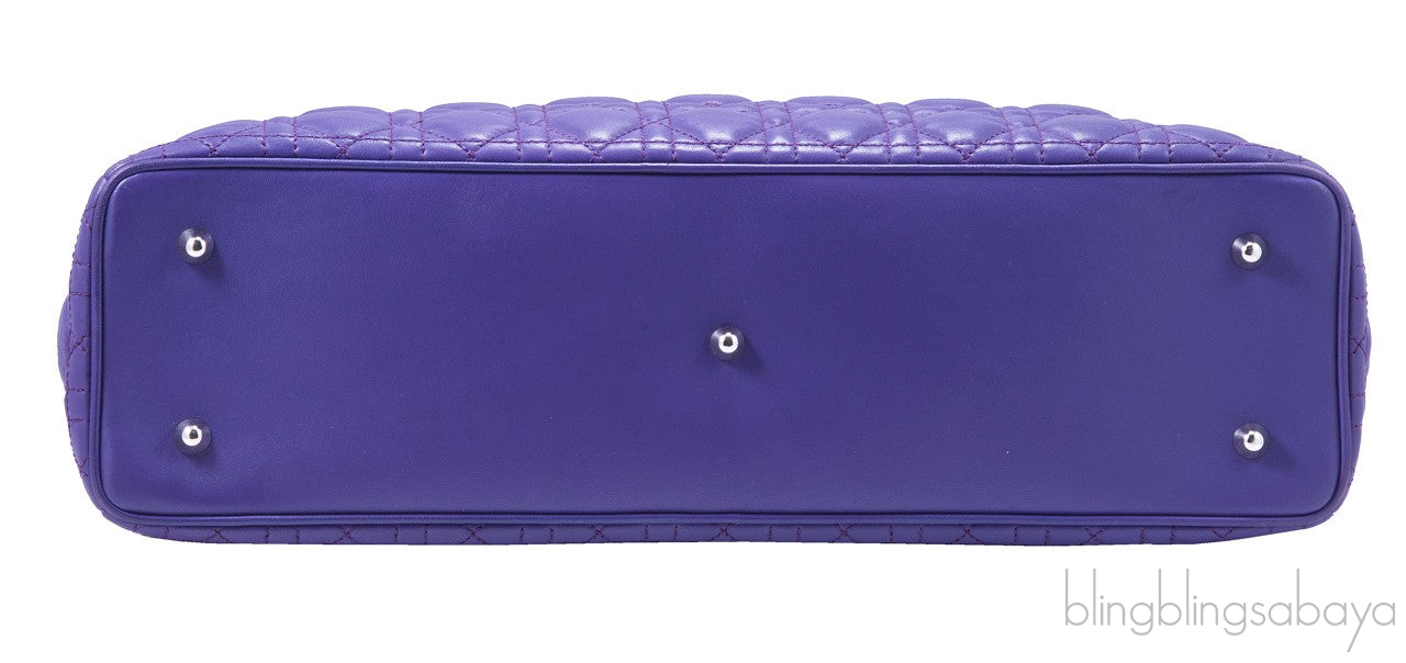 Lady Dior Violet Large Shopping Tote