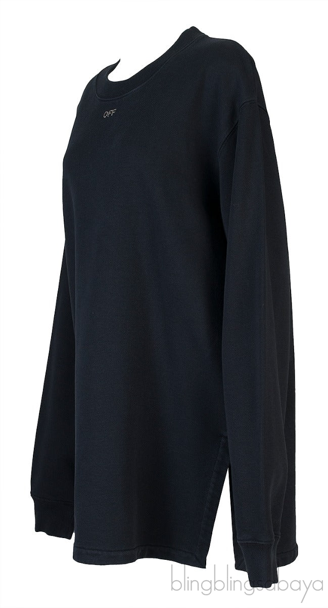 Black Off Long Sleeve Sweatshirt