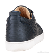 Christian Louboutin Black Python Low-cut Sneakers