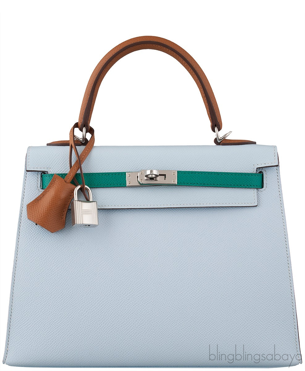 Kelly 25 Tri-color Epsom Sellier