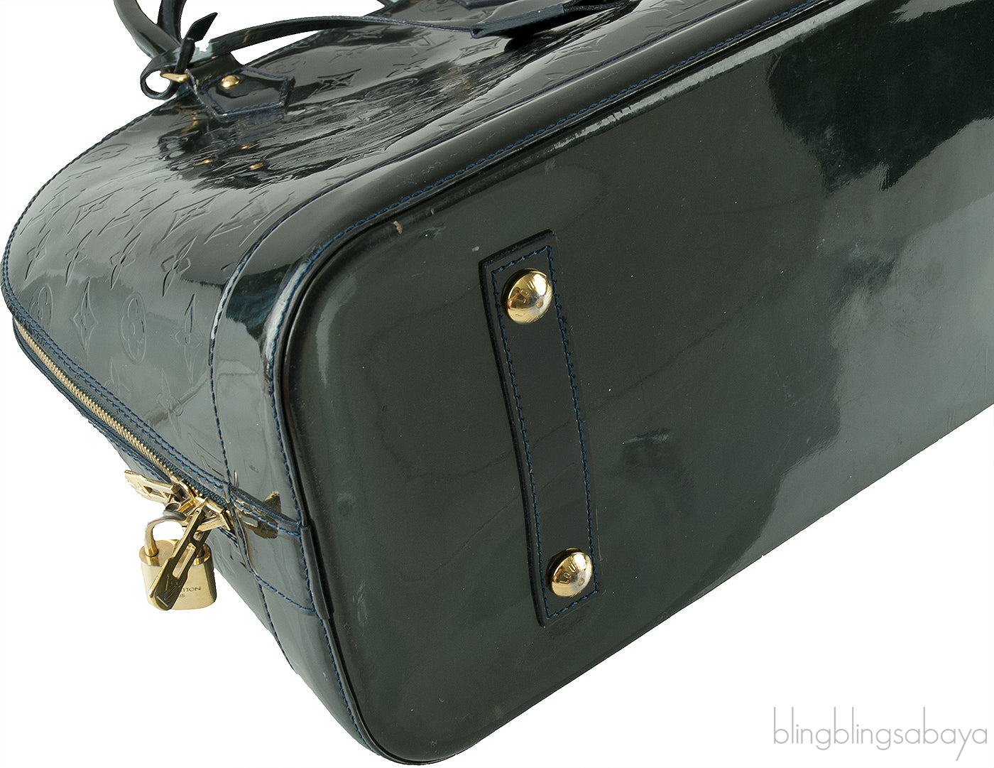 Louis Vuitton Alma Monogram Vernis Dark Green GM