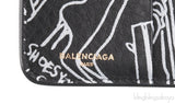 Black Graffiti Zip Around Wallet