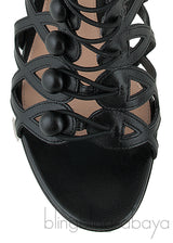 Black Vendome Cage Sandals