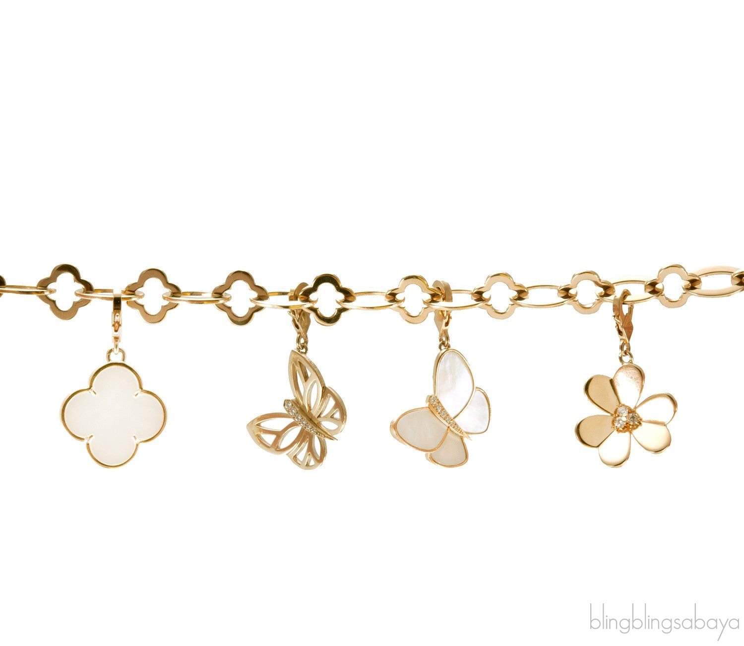 Gold & Diamond Charm Bracelet