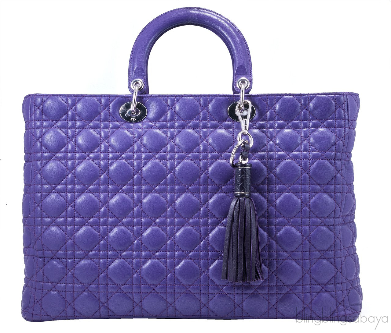 Lady Dior Violet Large Shopping Tote