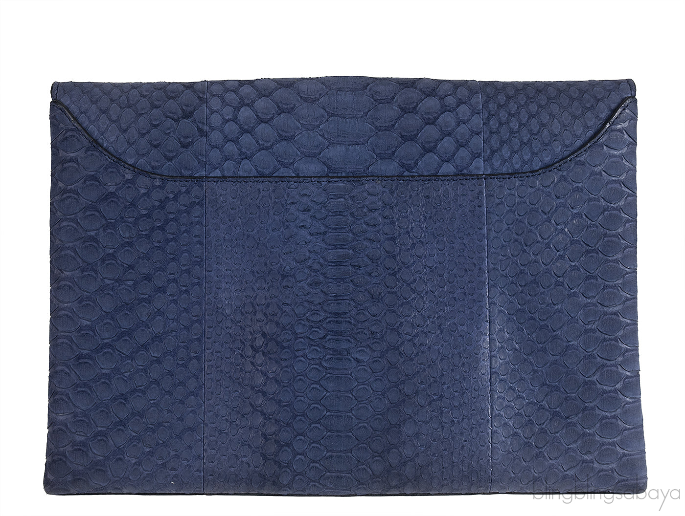 Blue Python Antigona Envelope Clutch