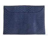 Blue Python Antigona Envelope Clutch