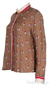 Brown Horse & Rider Printed Shirt
