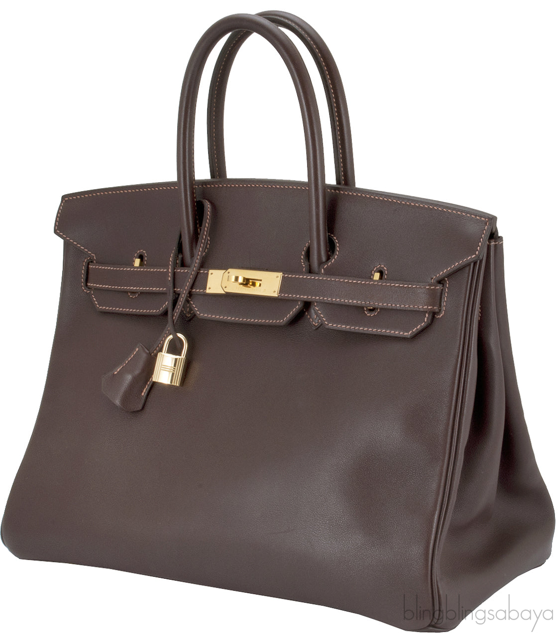 Birkin 35 Veau Gulliver Havane GHW*