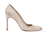 Manolo Blahnik Beige Suede Leather Heels
