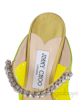 Jimmy Choo Bing Green PVC 100 mm Crystal