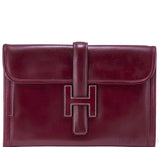 Jige Burgundy Box Clutch