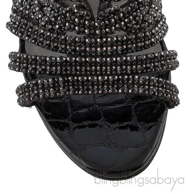 Galaxy Croc Embossed Sandals