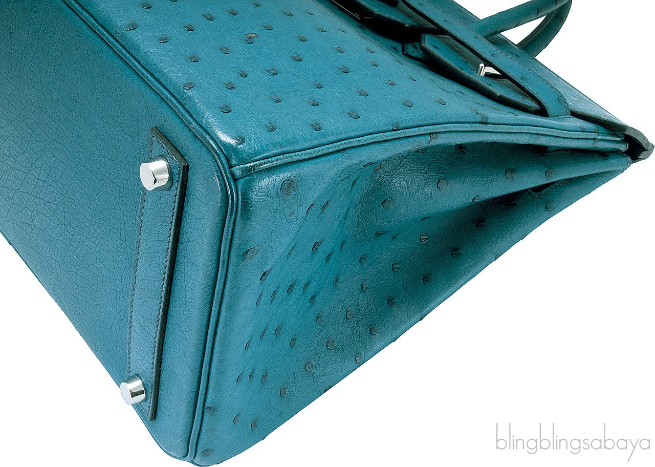 Birkin 32 HAC Blue Cobalt Ostrich
