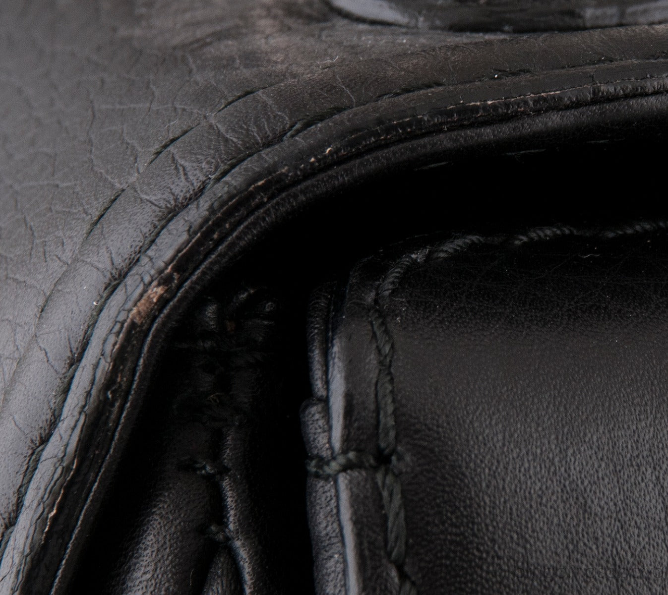 Black Bamboo Top Handle Bag