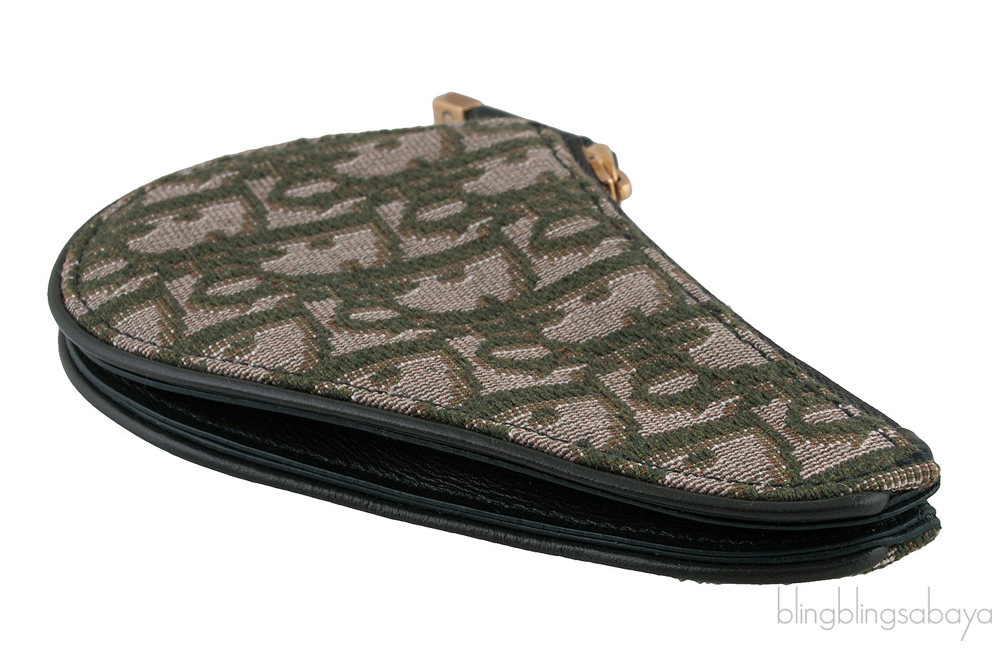 Oblique Green Saddle Purse