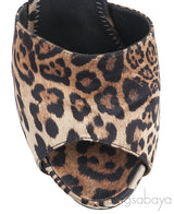 Giuseppe Zanotti Leopard Print Satin Mule Slides
