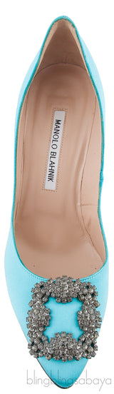Tiffany Blue Satin Hangisi Pump