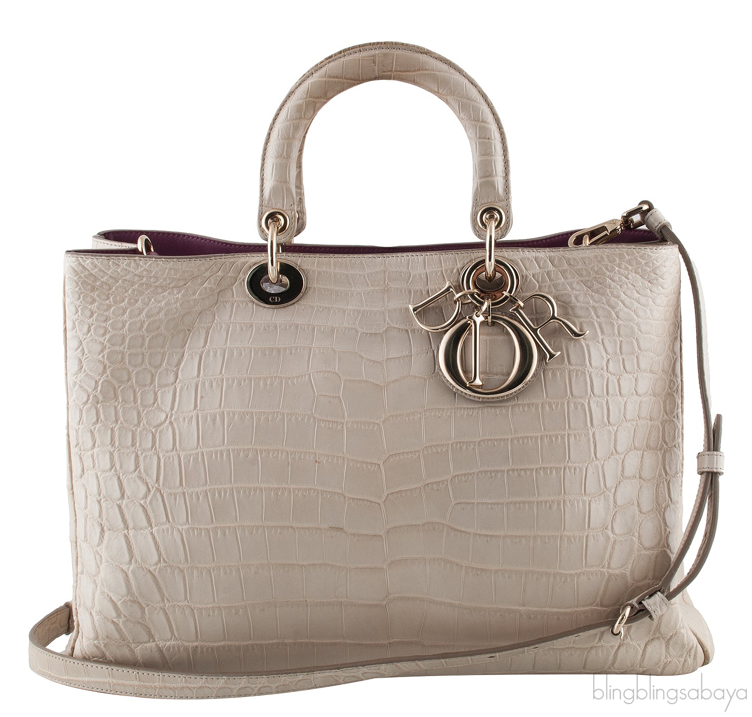 Diorissimo Bi-color Crocodile Bag