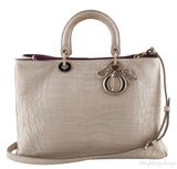 Diorissimo Bi-color Crocodile Bag