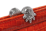 KWANPEN KP Homage Orange Trace Crocodile Long Clutch