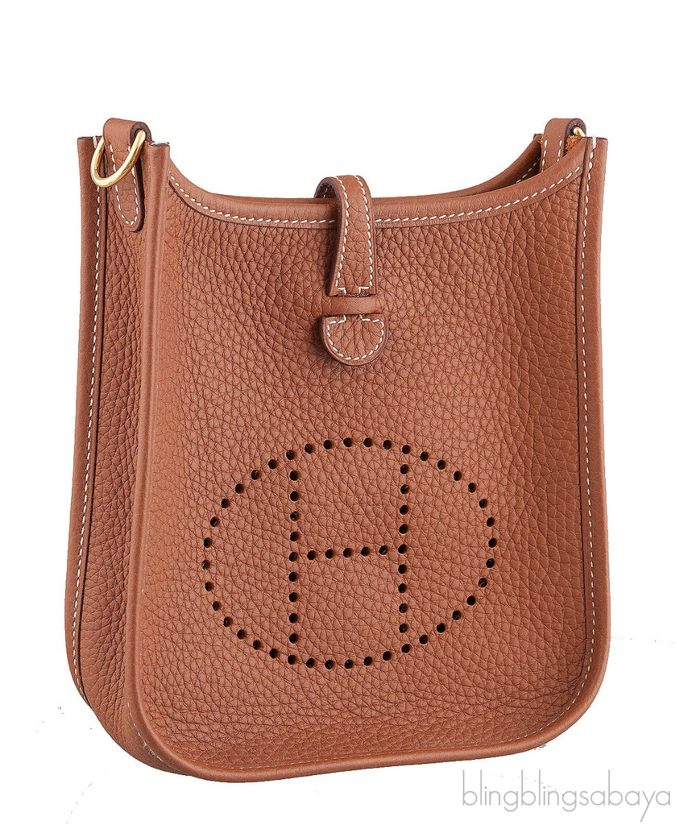 Mini Evelyne Gold Crossbody Bag