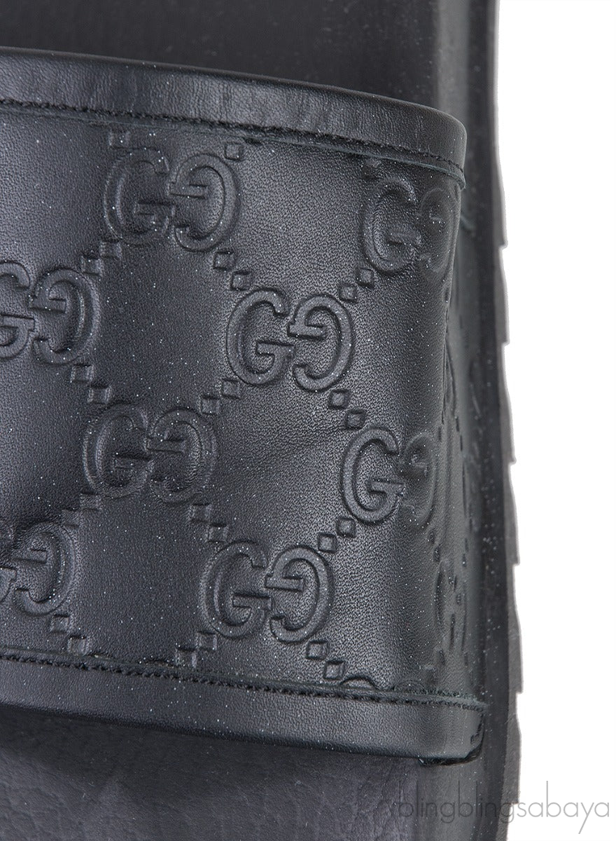 Pursuit Track Leather Slides