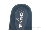 Chanel Blue Chain Slip-on Sandals