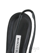 Black Satin Slingback Heels