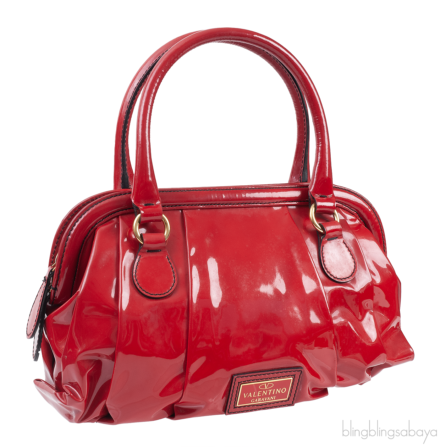 Valentino Garavani Red Patent Top Handle Bag