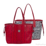 Visetos Large Liz Reversible Shopper Tote Ruby Red