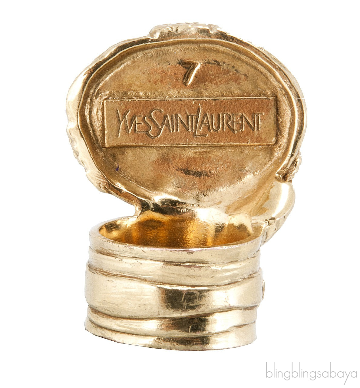 Arty Gold Plated Glass Ring