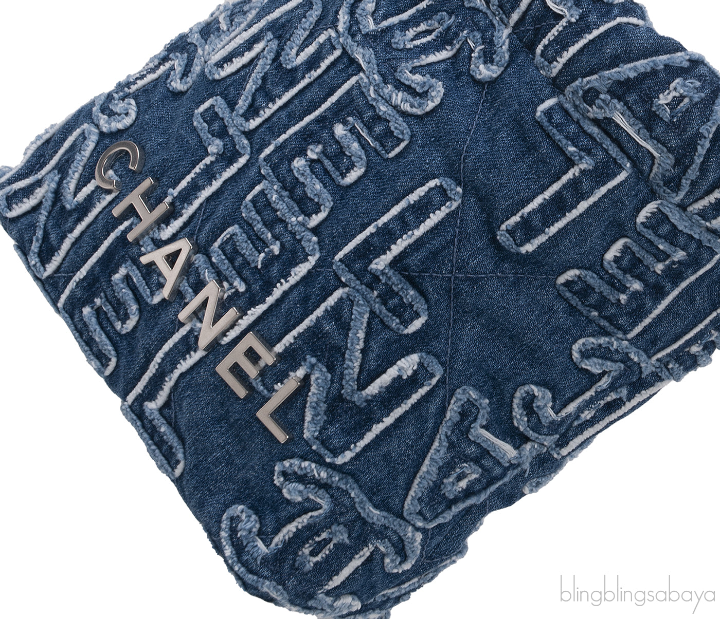 Chanel 22 Mini Denim CC Logo Hobo Bag
