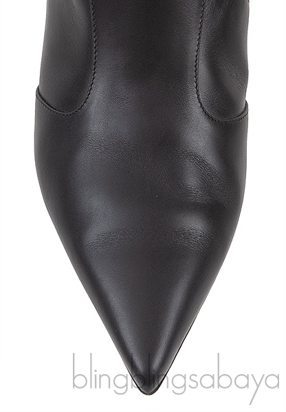 FF Brown Monogram Zucca Logo Print Kitten Boots