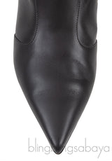 FF Brown Monogram Zucca Logo Print Kitten Boots
