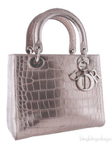 Lady Dior Crocodile Bronze Medium