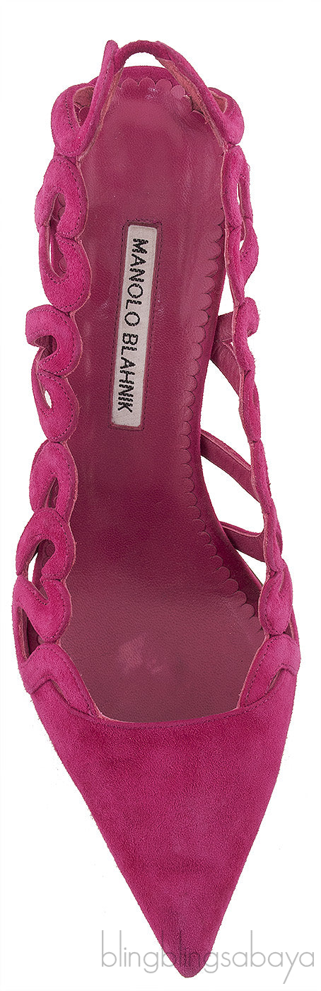 Wanga Pink Suede Heart Pump