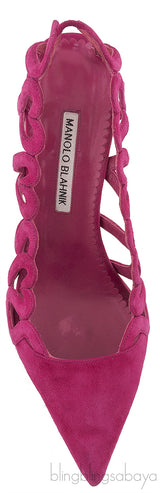 Wanga Pink Suede Heart Pump