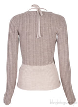 Grey \'La Double Maille\' V-Neck Sweater