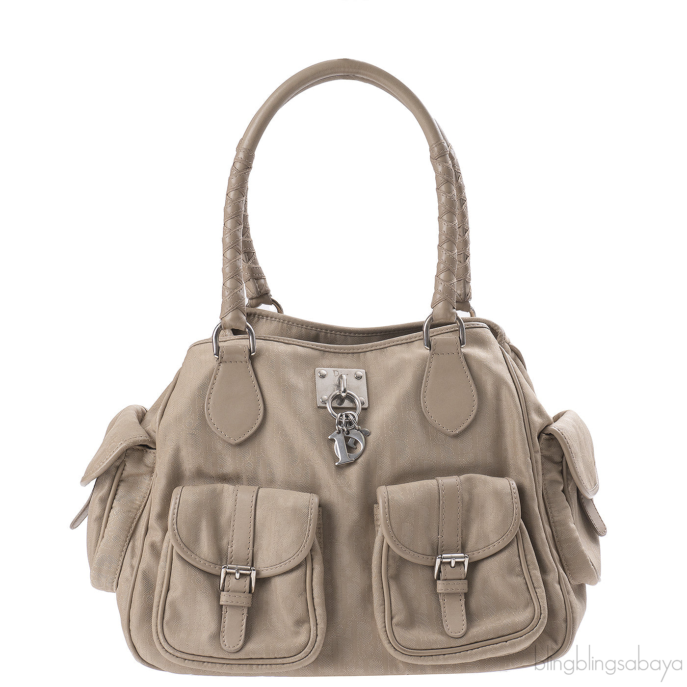 Christian Dior Oblique Canvas & Leather Multi-Pocket Bag
