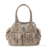Christian Dior Oblique Canvas & Leather Multi-Pocket Bag