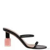 Loewe Black Strappy Nail Polish Leather Sandals