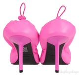 Scrunch Knife Leather Pumps