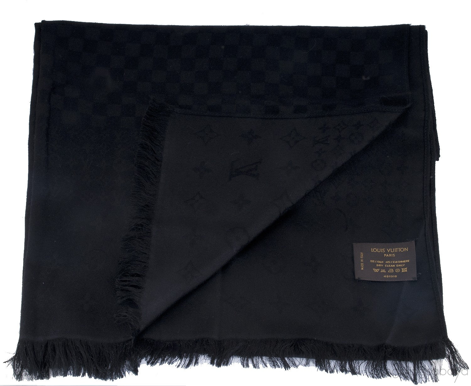Damier Monogram Black Scarf