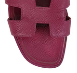 Hermes Rose Magenta  Epsom Oran Sandals 36